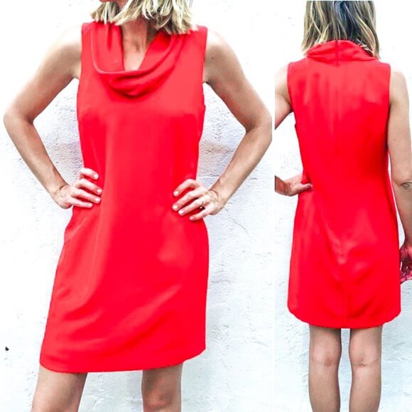 J. Crew poppy Crepe cowlneck shift dress Small - Picture 2 of 12